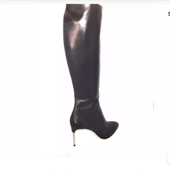 New Sebastian Milano Black Leather Boots 9 1/2 M - Picture 5 of 7